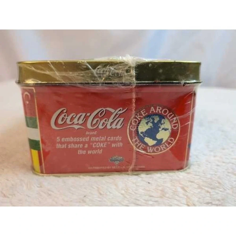 Coca-Cola Metal Collector Cards Tin Cans Coke Around the World Limited Edition
